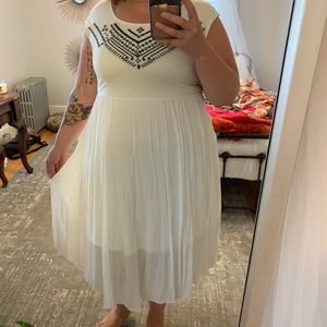 White Boho dress